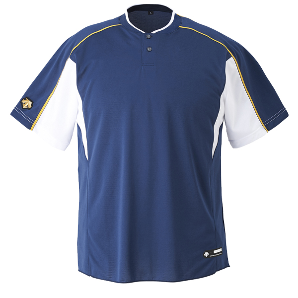 野球 デサント ベースボール Tシャツ 半袖 （2 ボタンシャツ）DB-104B ウェア トップス ウエア ファッション 練習着 運動 野球部 メ｜swallow4860jp｜03