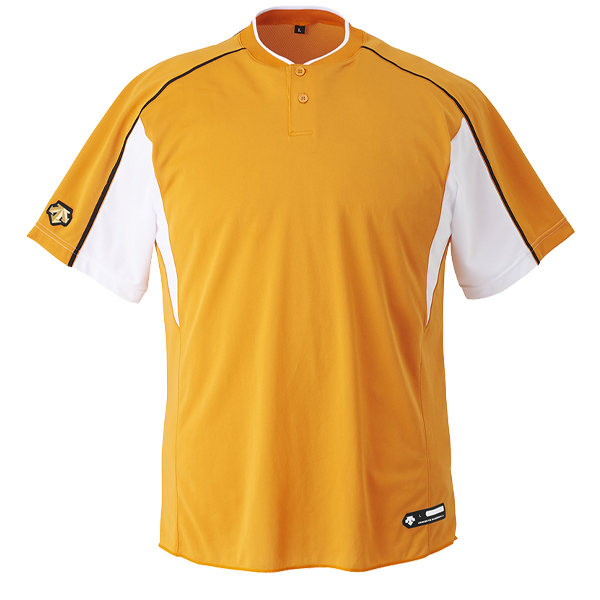 野球 デサント ベースボール Tシャツ 半袖 （2 ボタンシャツ）DB-104B ウェア トップス ウエア ファッション 練習着 運動 野球部 メ｜swallow4860jp｜04
