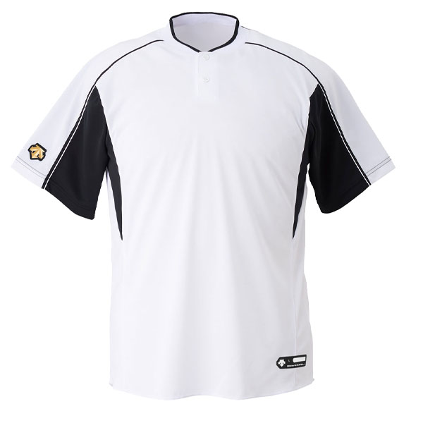 野球 デサント ジュニア ベースボール Tシャツ 半袖 （2 ボタンシャツ）JDB-104B アウトレット クリ｜swallow4860jp｜06