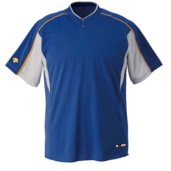 野球 デサント ジュニア ベースボール Tシャツ 半袖 （2 ボタンシャツ）JDB-104B アウトレット クリ｜swallow4860jp｜05
