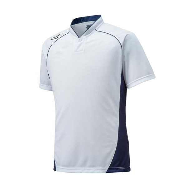 野球 ミズノ MIZUNO ジュニア ベースボールシャツ Tシャツ 半袖 小衿 ハーフボタン 12JC6L12 ウエア｜swallow4860jp｜03