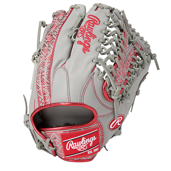 Rawlings 軟式グローブ レッド/グレー ローリングス(Rawlings) 野球 一般軟式グローブ 内野手 HOH クラッシュ
