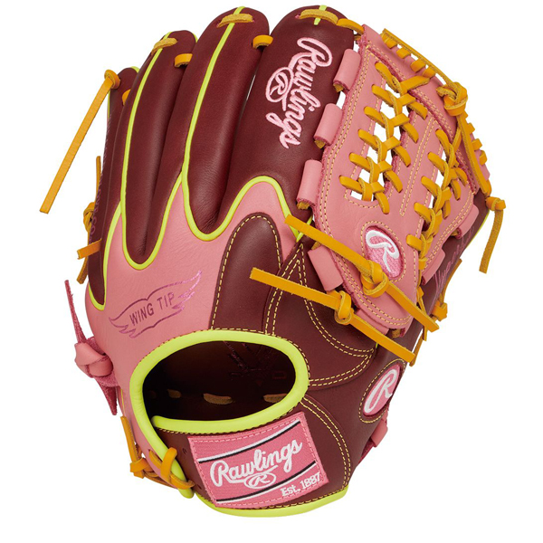 【美品❗️】Rawlings 野球グローブ ファーストミット　黒/ピンク　軟式 ローリングス 軟式グローブ ピンク（Rawlings／野球グローブ