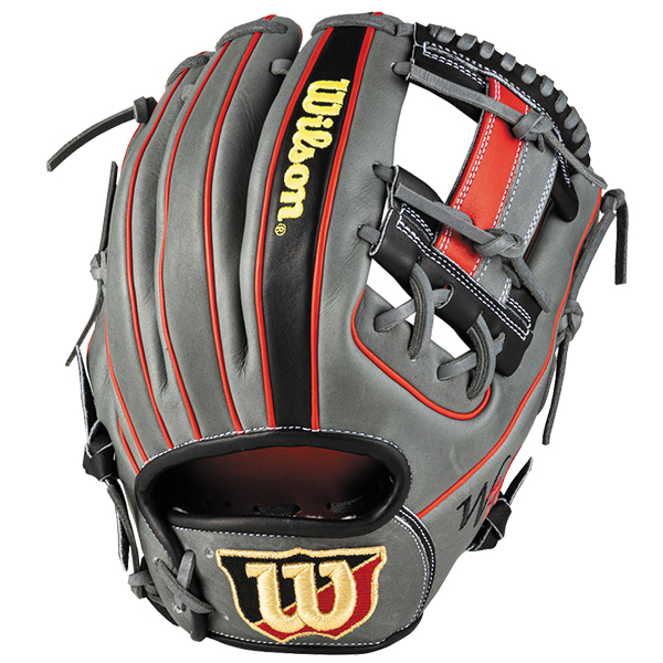 Wilson Vapor グローブ グレー/レッド Wilson 軟式グローブ（色：レッド系）｜グローブ｜野球