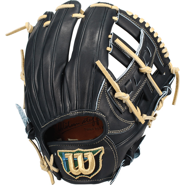 Wilson 硬式グローブD5 黒 レザー 収納袋付き
