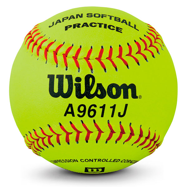 ウィルソン 革ソフトボール練習球（イエロー） ※1ダース売り WTA9611J Wilson 野球用品 スワロースポーツ｜swallow4860jp｜02