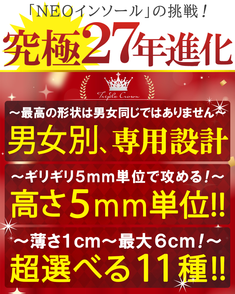 インソール 中敷き シークレットシューズ メンズ レディース