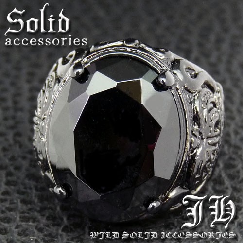 R254 送料無料 超大粒煌きGlass多面カット高級プラチナブラックRG加工