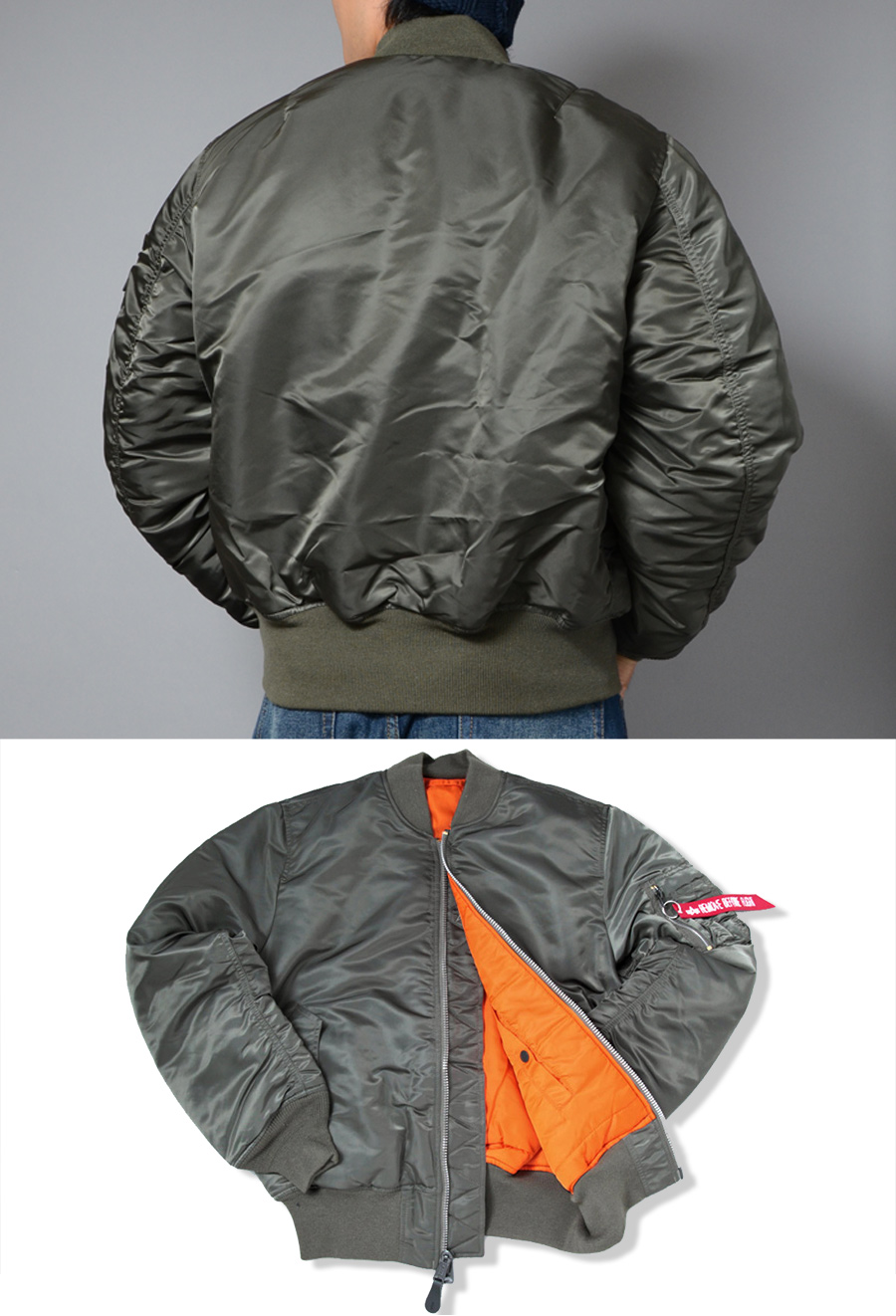 アルファインダストリーズ VINTAGE MA-1 50s復刻 USA製 XL ALPHA（アルファ）MA-1 ［5色］ – キャプテントム
