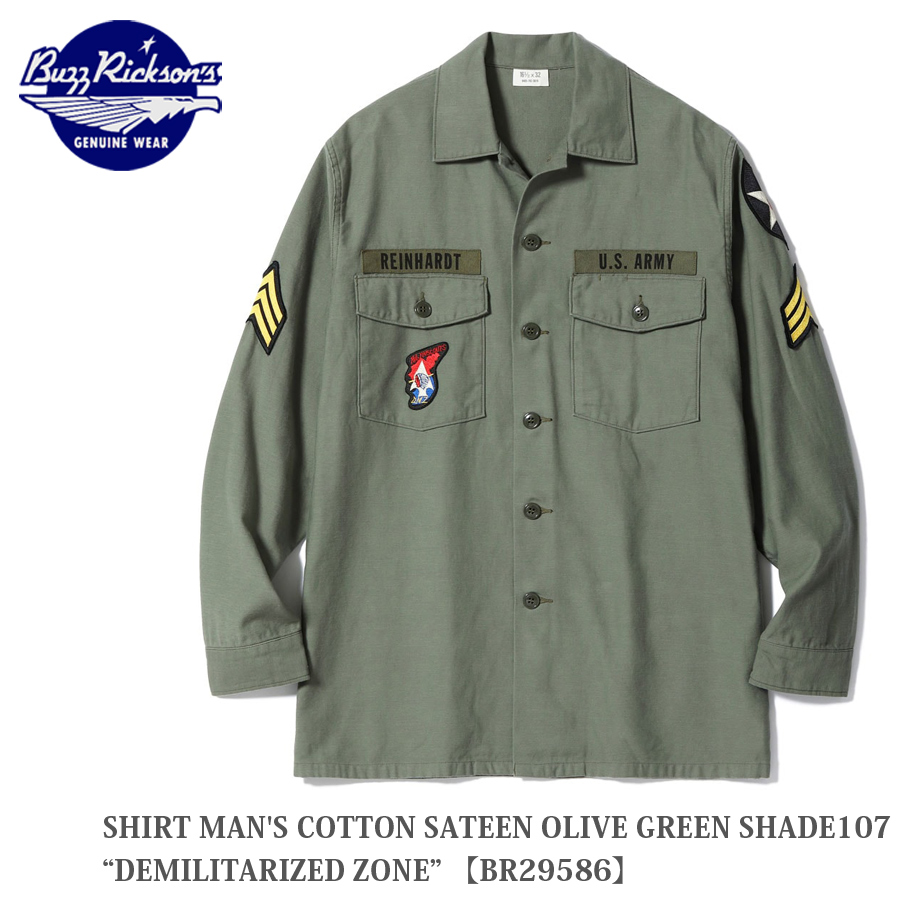 悠*Q様 U.S. ARMY ミリタリーシャツ　バズリクソンズ　ジョンレノン BUZZ RICKSON'S Buzz Rickson's SHIRT MAN'S COTTON SATEEN OLIVE