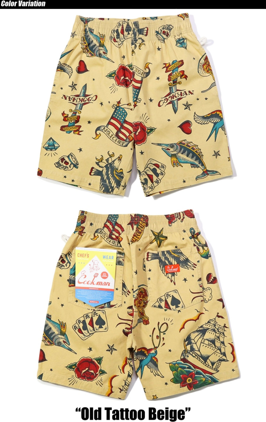 クックマン COOKMAN Chef Pants Old Tattoo Cookman クックマン シェフパンツ Chef pants 公式 ショップ 南