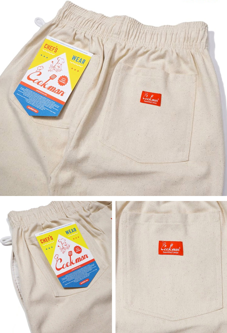 COOKMAN（クックマン） Cookman Chef Pants Short Denim Natural