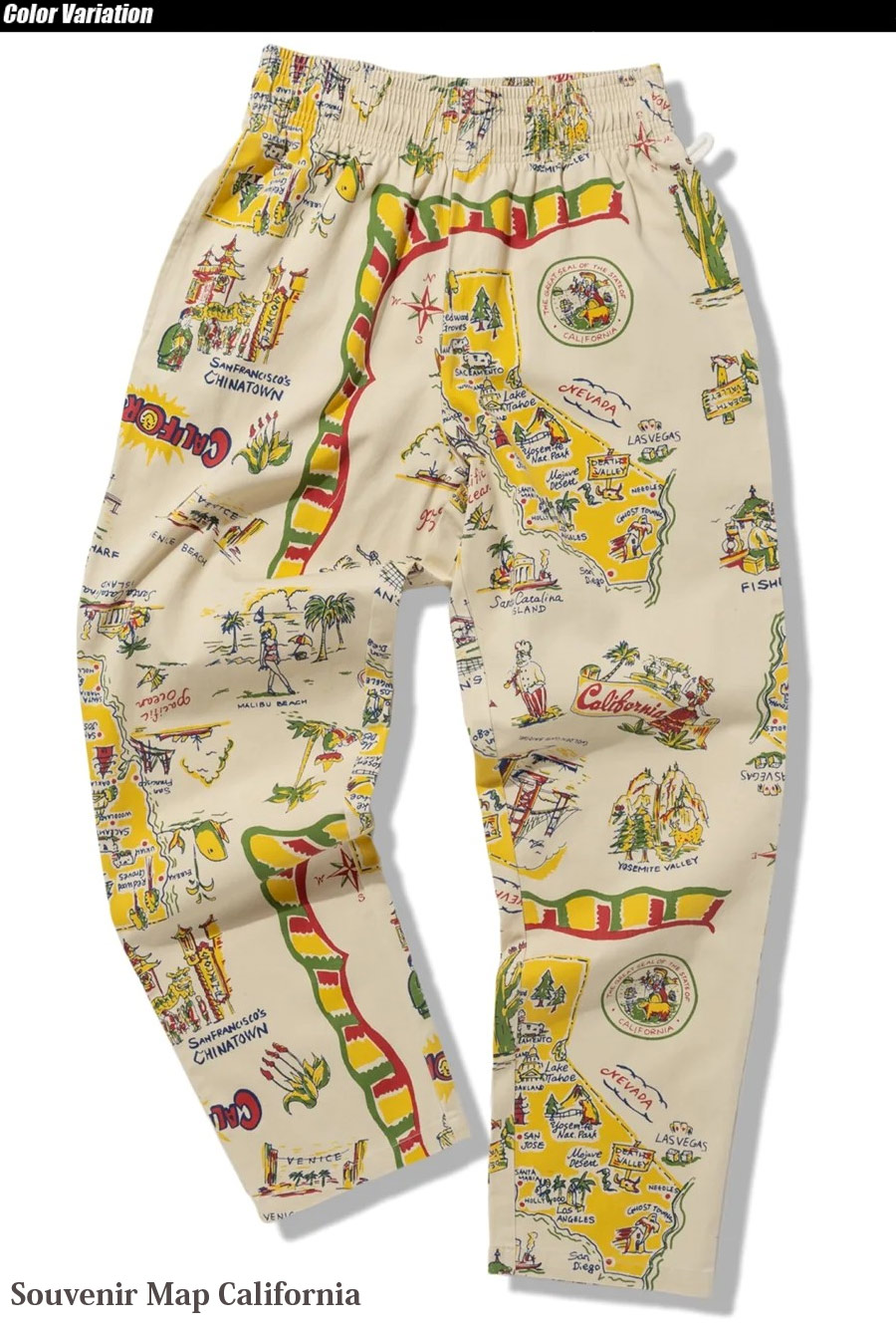 COOKMAN（クックマン） シェフパンツ Chef Pants Souvenir Map