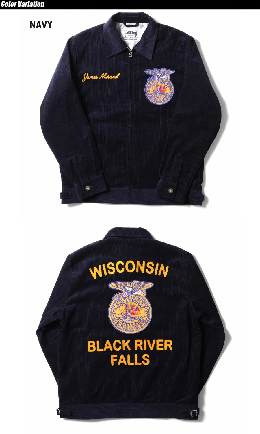 HOUSTON HOUSTON（ヒューストン） CORDUROY EMBROIDERY JACKET