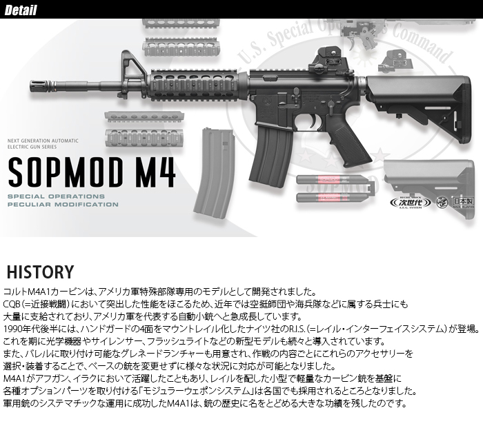 MARUI(東京マルイ) SOPMOD M4 ソップモッド 【次世代電動ガン 