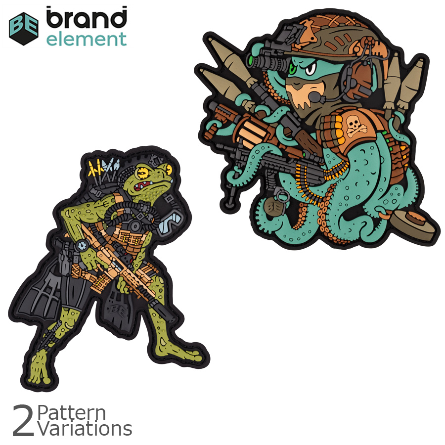 Brand Element ラバーパッチ ベルクロ付き メール便 : ミリタリー