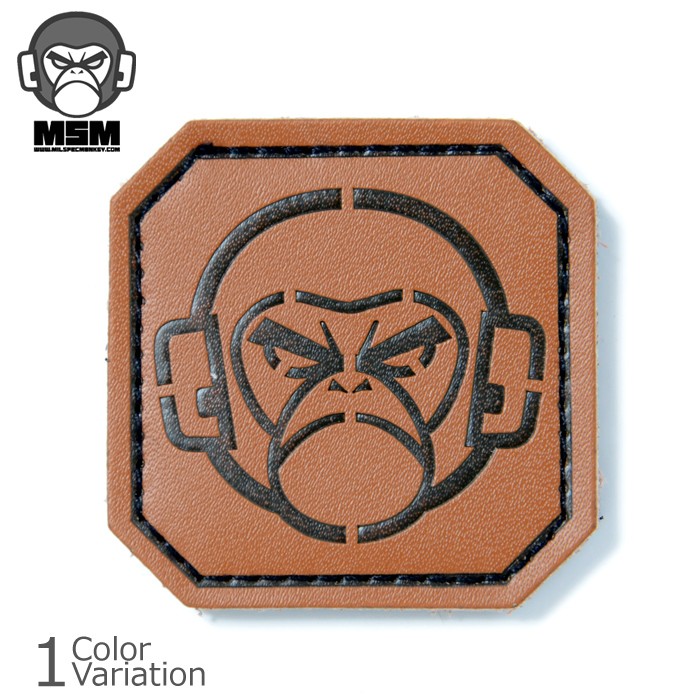 Mil Spec Monkey(ミルスペックモンキー) ミリタリーワッペン Monkey Head 2inch Square Leather  モンキーヘッド レザー パッチ ネコポス対応 :msm1002956:ミリタリーショップ SWAT - 通販 - Yahoo!ショッピング