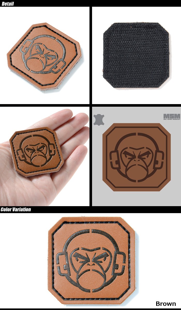 Mil Spec Monkey(ミルスペックモンキー) ミリタリーワッペン Monkey Head 2inch Square Leather  モンキーヘッド レザー パッチ ネコポス対応 :msm1002956:ミリタリーショップ SWAT - 通販 - Yahoo!ショッピング