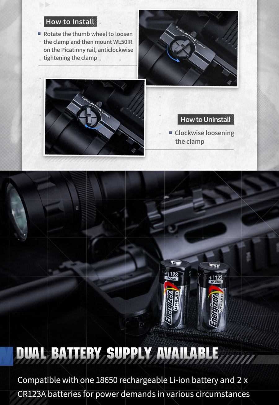 NEXTORCH（ネクストーチ） WL50B IR Dual-Light Tactical Light