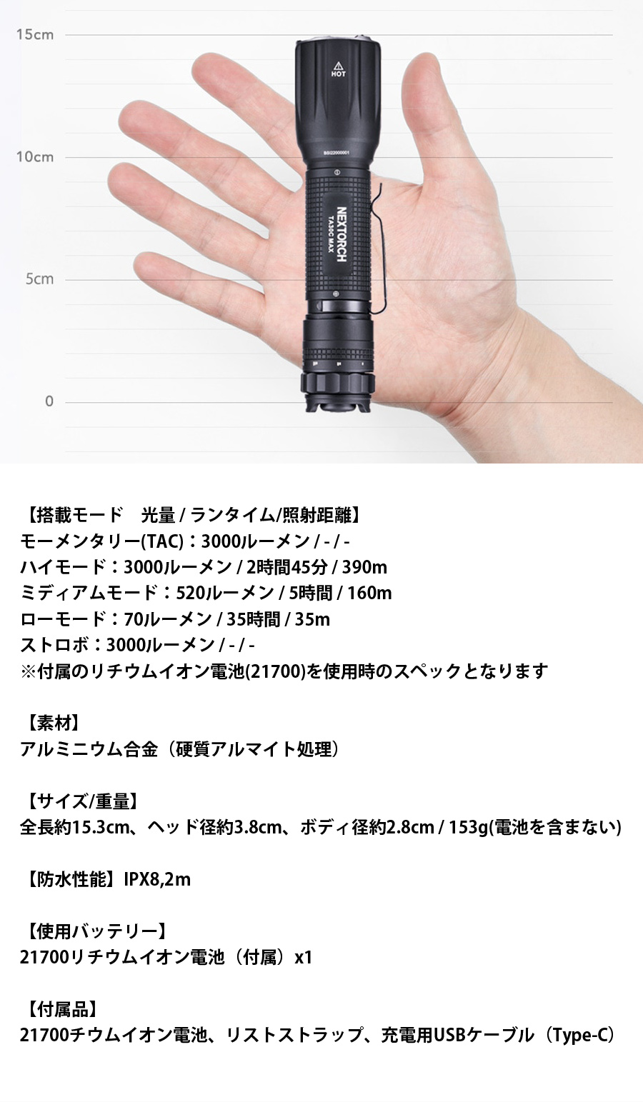 NEXTORCH（ネクストーチ） TA30C MAX Flashlight : ミリタリーショップ