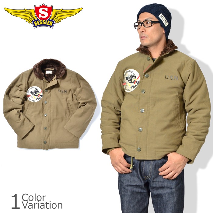 SESSLER（セスラ） TYPE N-1 DECK JACKET デッキジャケット ワッペン付 【中田商店】 A-1976-P