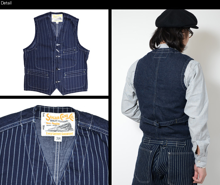 SUGAR CANE & Co.（シュガーケーン） 9oz. WABASH STRIPE