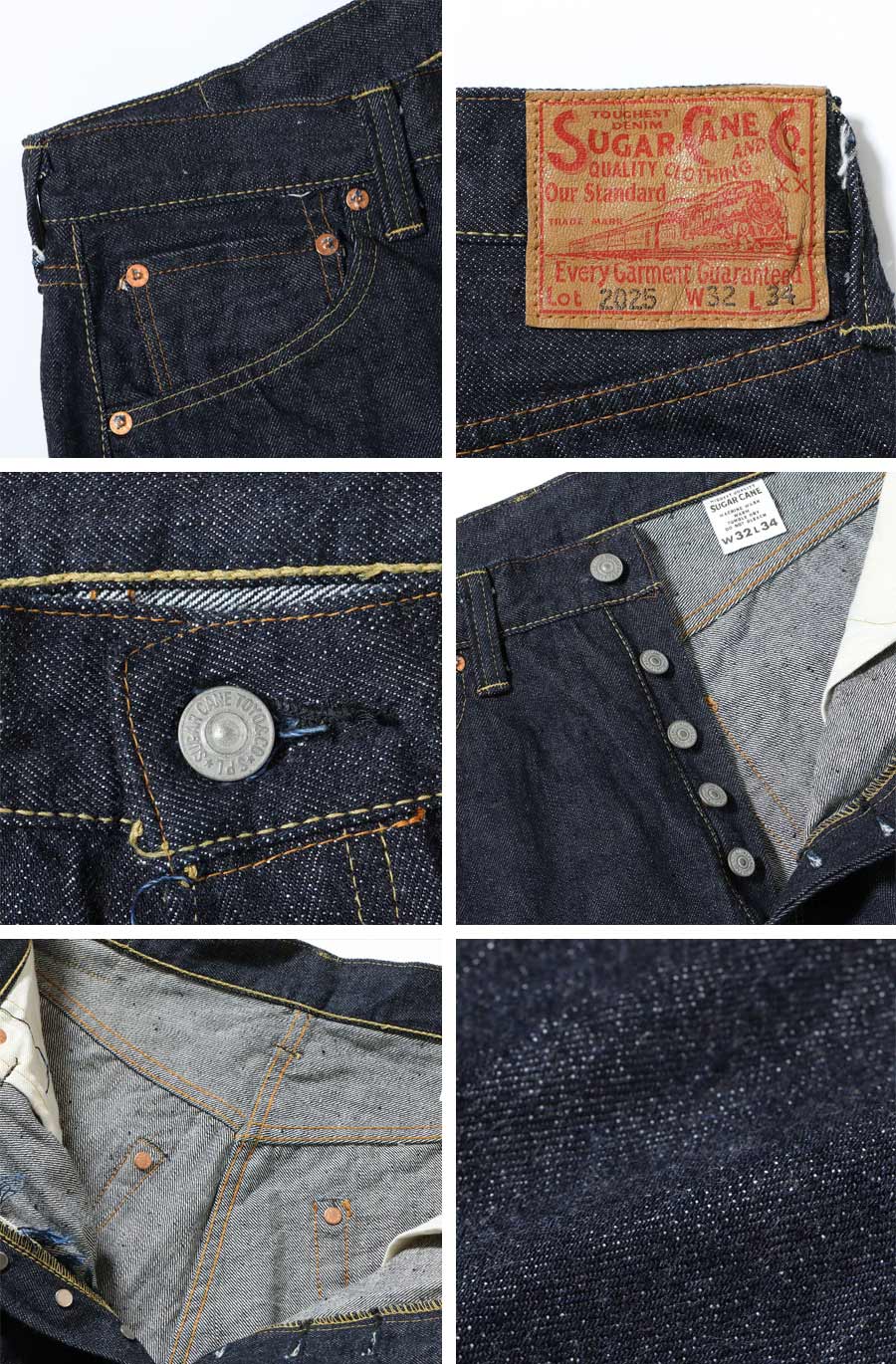 ドス黒】 sugar cane 1955 usa製 w32 l34 SUGAR CANE & Co. 13oz 