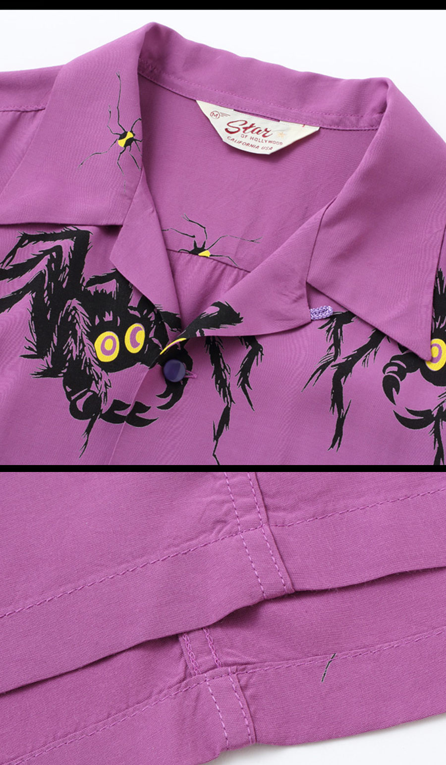 STAR OF HOLLYWOOD HIGH DENSITY RAYON OPEN SHIRT “TARANTULA