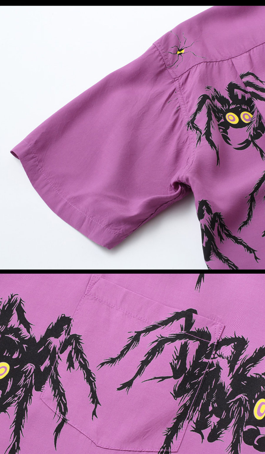 STAR OF HOLLYWOOD HIGH DENSITY RAYON OPEN SHIRT “TARANTULA