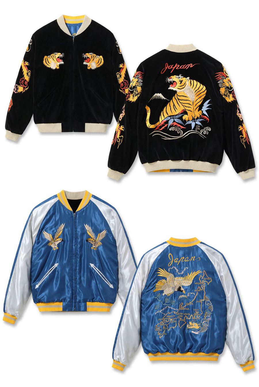 TOYO ENTERPRISE Mid 1950s Style Velveteen Souvenir Jacket “GOLD