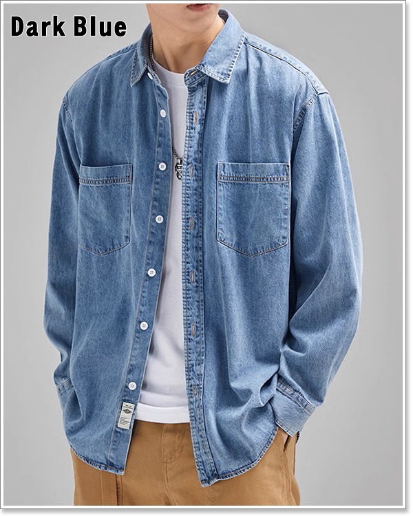 sweet bell 【特価】デニムシャツ メンズ 長袖 春 秋 冬 ダンガリー