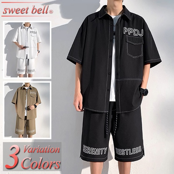 sweet bell セットアップ メンズ 春 夏 半袖 五分袖 カジュアル