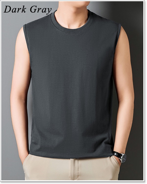 Tシャツ メンズ ノースリーブ タンクトップ カットソー 春 夏 薄手 袖なし 大きいサイズも充実【...