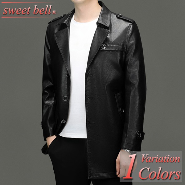 sweet bell レザージャケット メンズ レザーコート ハーフ丈 革ジャン