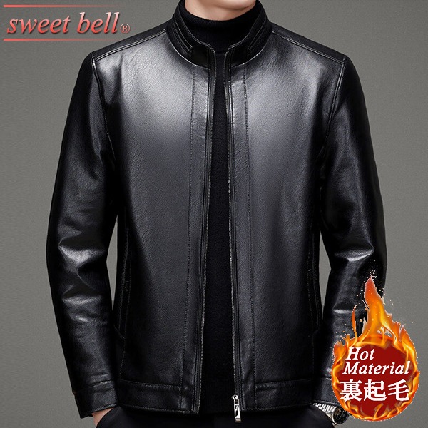 sweet bell レザージャケット メンズ ライダース ジャケット 裏起毛 革