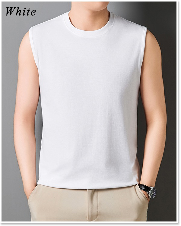 Tシャツ メンズ ノースリーブ タンクトップ カットソー 春 夏 薄手 袖なし 大きいサイズも充実【...