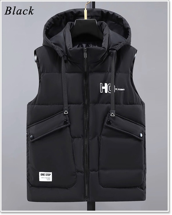 sweet bell 【特価】ダウンベスト メンズ ベスト 中綿 フード 脱着 春