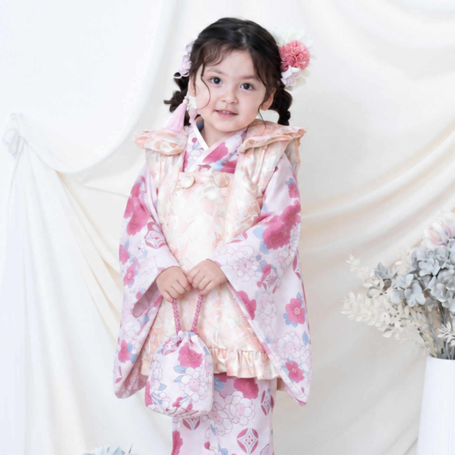 SweetMommy（スウィートマミー） 七五三 着物 3歳 女の子 簡単着付け