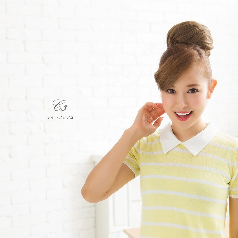 □お団子ウィッグ□4色展開□ポイントウィッグ□さらツヤ□耐熱□お