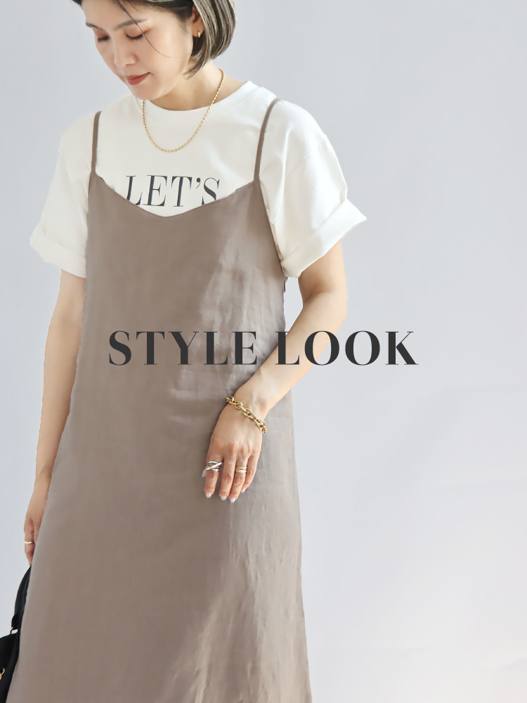 Tシャツ レディース キャミワンピ リネン コーデセット トップス 30代 
