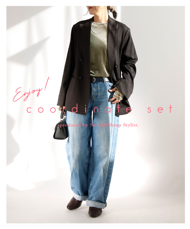コーデセット レディース トップス ジャケット 柄 ベロア レイヤード