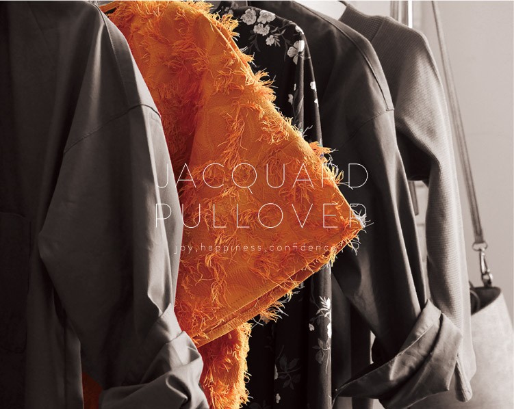 プルオーバー ジャガード ブラウス トップス レディース ジャガード