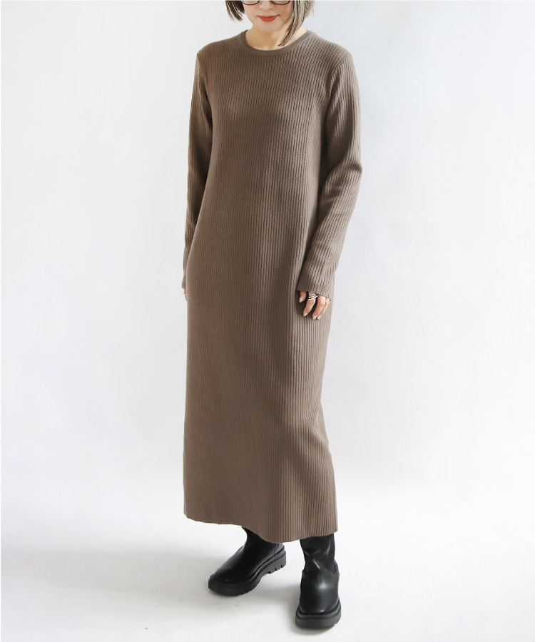 ワンピース ニット ロング きれいめ レディース 30代 40代 50代 秋 冬