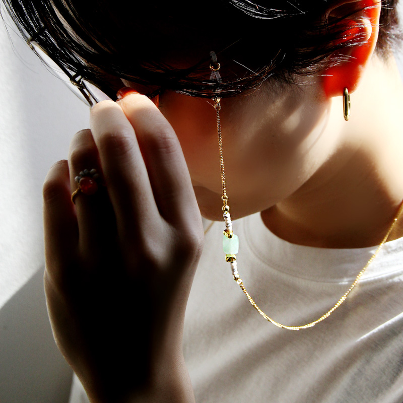 メガネチェーン おしゃれ パワーストーン マスクストラップ レディース