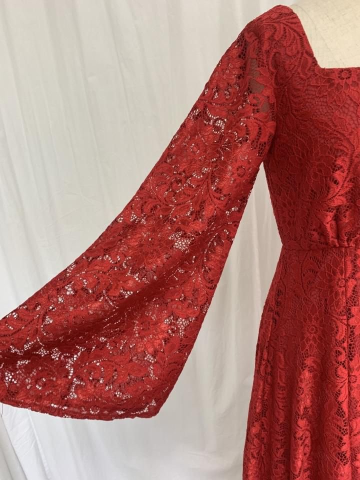 ロングスリーブ レースドレス 新柄9色 LACE06の詳細画像4