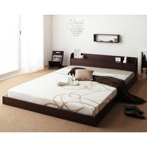 棚・コンセント付きフロアベッド スタンダードポケットコイルマットレス付き セミダブル(24169円)