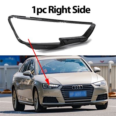 互換品 8W0941044用ヘッドライトカバー クリアハウジング フロントヘッドライトレンズシェルガラスランプカバー アウディ A4 B9 2015-2019 8W0941043_1