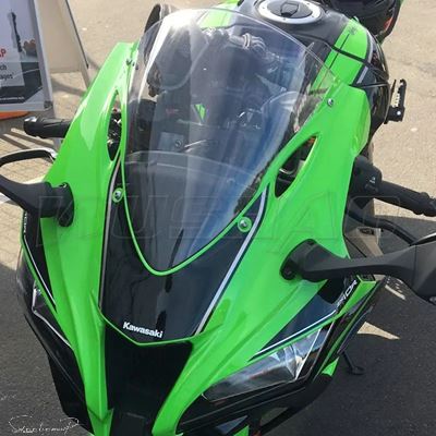 互換品 ZX10R ZX-10R ZX 10R用バイクダブルバブルウインドシールドウインドス カワサキ 2016年 2017年 2018年 2019年 2020年_1