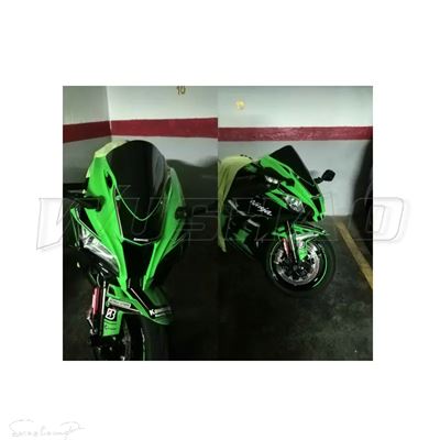互換品 ZX10R ZX-10R ZX 10R用バイクダブルバブルウインドシールドウインドス カワサキ 2016年 2017年 2018年 2019年 2020年_2