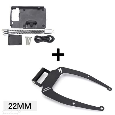互換品 ヤマハ NMAX 155 2015年 - 2020年用 新型 NMAX155 アルミニウムナビゲーションブラケットホルダー GPS 電話スタンドフレーム 2019年 2018年_7